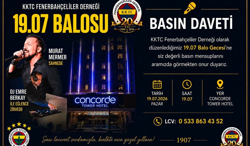 KKTC Fenerbahçeliler Derneği’nden 19.07 Balosu