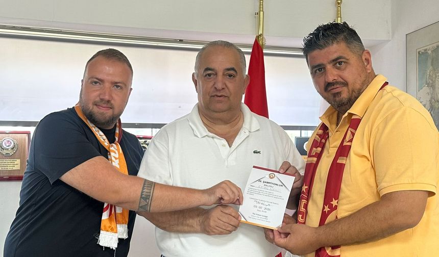 KKTC Galatasaray Taraftar Derneği’nden Kurucu Başkan Ertan Birinci’ye Anlamlı Ziyaret