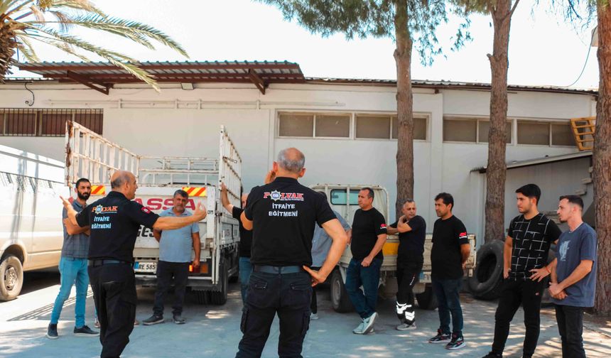 POLVAK ve İtfaiye Müdürlüğü iş birliğinde temel yangın eğitimi verildi