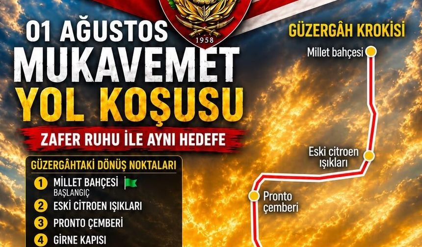 "01 Ağustos Mukavemet Yol Koşusu" 27 Temmuz’da yapılıyor