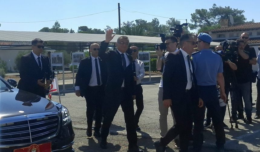 Guterres, Erhürman ve Hristodulidis’in ara bölgede bir araya geldiği üçlü görüşme başladı
