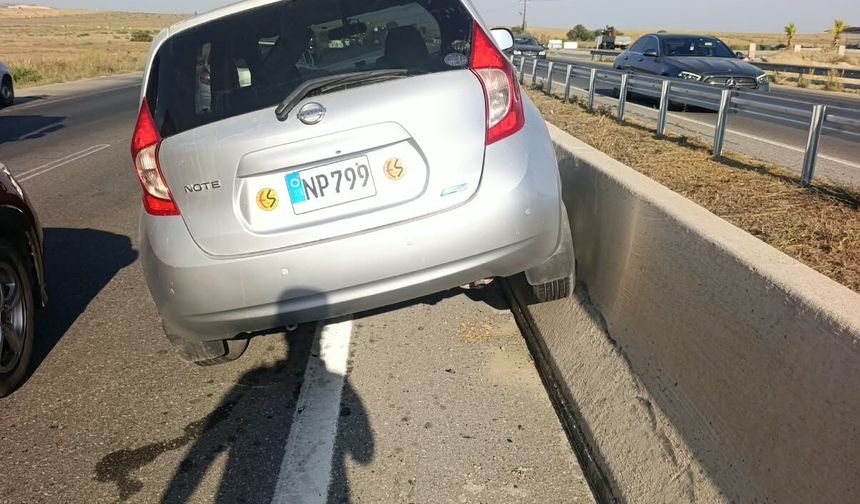 Güzelyurt Lefkoşa anayolunda trafik kazası