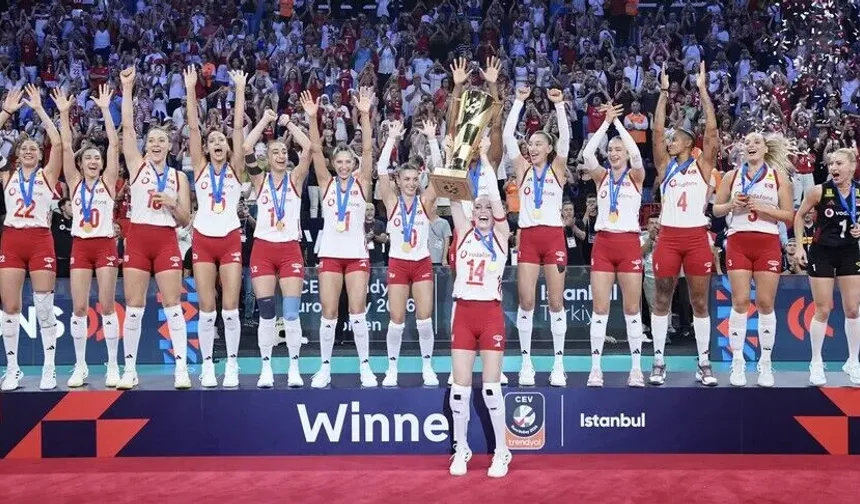 A Milli Kadın Voleybol Takımı, üst üste ikinci kez Avrupa şampiyonu