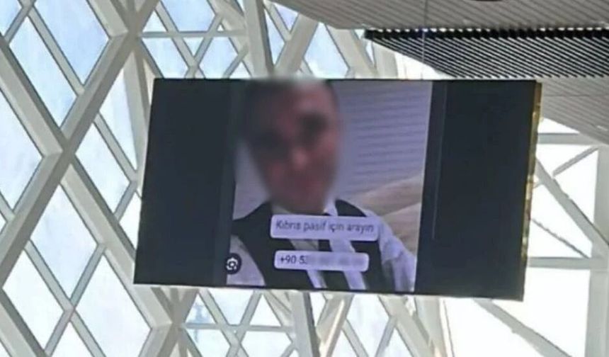Ercan’daki dijital reklam panoları hacklendi!