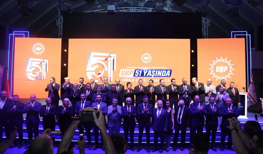 UBP’nin 51. kuruluş yıl dönümü resepsiyonla kutlandı