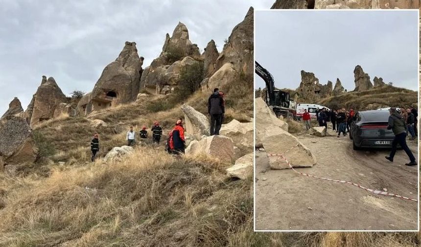 Kapadokya'da peribacası çöktü: Ölü ve yaralılar var