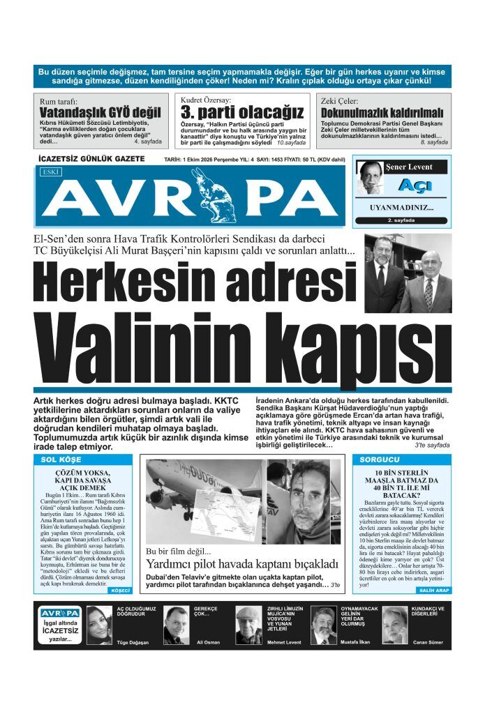 A V R U P A G A Z E T E S I 20261001 695X10